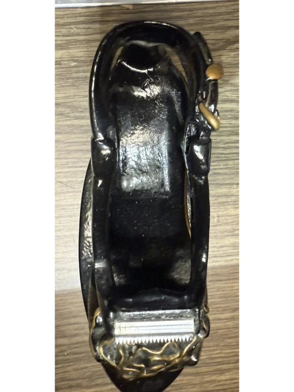 High Heel Black Shoe Tape Dispenser Whimsical Desk Top Decor 6” X 3”
